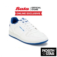 Online Exclusive Bata บาจา North Star รองเท้าผ้าใบสนีคเกอร์ แบบผูกเชือก สวมใส่ง่าย ดีไซน์เท่ห์ สำหรับผู้ชาย สีขาว รหัส 8801216