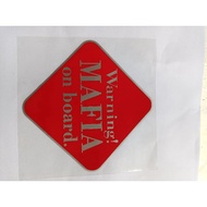 sticker cermin kereta mafia