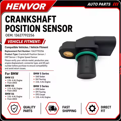 13627792256 Engine Crankshaft Position Sensor CKP Sensor for BMW X3 X5 X6 E60 E61 E90 E91 E92 2.0-4.