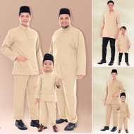 🌹BAJU RAYA 2024 NUDE &amp; NUDE BROWN🌹 Koleksi Warna Nude Baju Lelaki Sedondon Ayah &amp; Anak Baju Melayu &amp; Kurta Plus Size