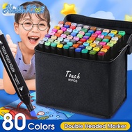 HelloKimi Painting Markers Manga Sketching Markers Art School Supplies Permanent Marker 30/80 Colors