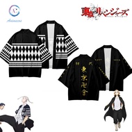 Anime Tokyo Revengers Cosplay T-shirt Cloak Sano Manjiro Mikey Draken Tokyo Manji Gang Kimono Summer