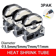 3.5/5/7/11mm Label Heat Shrink Tube SU5S SU11S SU5Y SU11Y SU3Y SU3W Compatible for Epson LabelWorks 