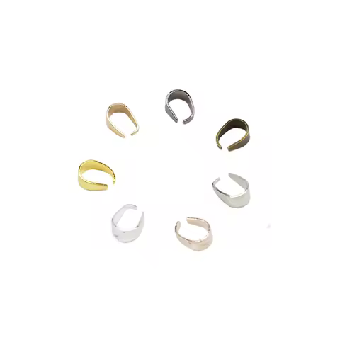 50 Pcs/Lot 5 6 8mm Pendant Clips Pinch Bail Clasps Jewelry Findings Bracelet Charms Hooks Connector 