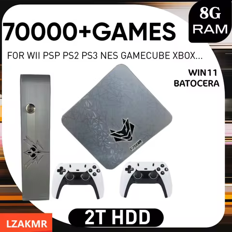 99999+Gamebox AK1 N95 Windows11 and Batocera 2TB Games System Support PS2/PS3/WII/SS/GAMECUBE/Xbox G