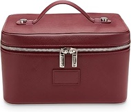 ETOILE - Vanity Case, Burgundy, Zippered Vanity Case With Convenient Carry Handle