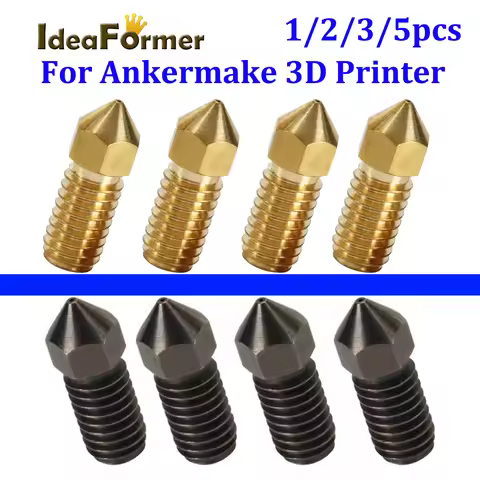 3D Printer Accessories Extruder Nozzle High Hardness Hardened Steel Brass Metal High Temperature Noz