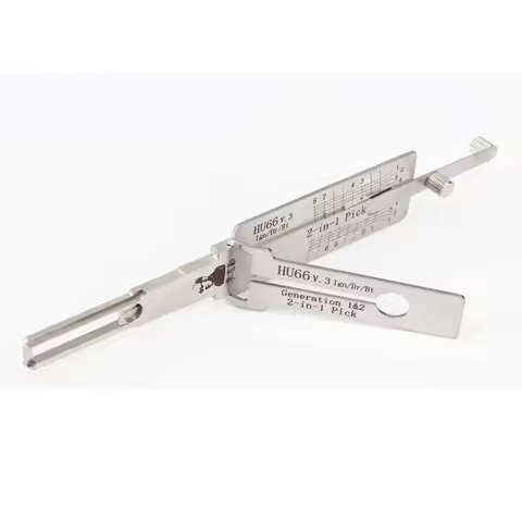 Original Lishi hu66 v.3 ign bt Ignition Door HU66 Key Reader for VW, Lock Pick Tool, Car Door Lock O