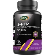 Oxify 5-HTP 5-Hydroxytryptophan 50 mg | 120 Capsules | Gluten-Free, Non-GMO | Supplement Made in USA