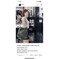 CHANEL CHANEL Green 22bag.Female Bag New Style