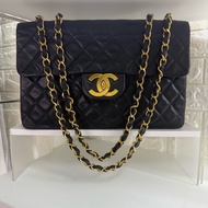 Chanel 香奈兒黑金菱格紋貝嫂鏈條包