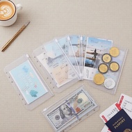 LR A4 File Folder & Long-Size Organizer, A6/A5 PP Binder with 6-Ring Clear Cover for Loose-Leaf Docu