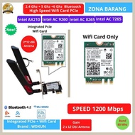 NEWEST - Intel AC8265 NGW High Speed Wifi Card PCIe 1x Dual Band Bluetooth