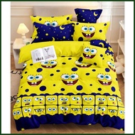 SpongeBob SquarePants 3IN1 BEDSHEET 100% Canadian Cotton Full Garterized Pillowcase Set 3 in 1