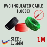 [SELL BY METER]【100% PURE COPPER】1.5MM / 2.5MM PVC Insulated Cable