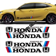 2Pcs/Set For Honda Vezel CRV Accord Fit Creative Car Emblem Body Decorative Stickers Auto Badge Door Left &amp; Right Side Decals Accessories