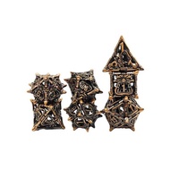 Hollow Dice Set, 7 Pieces of Dice Polyhedron Small Dice D20 D12 D10 D% D8 D6 D4