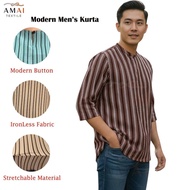 New Arrival - Men's Kurta 3/4 Kurta Printed Kurta Lelaki Lengan Pendek Kurta Side Pocket Kurta 3/4 S