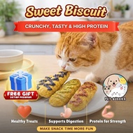 Sweet Biscuit Premium Cat Snack – From Meat pilihan + Fruit Jam, High Protein, Cat