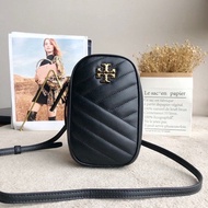 Tory Burch กระเป๋าสะพายข้างผู้หญิง ใส่โทรศัพท์ได้ สีดำ สายโซ่่ทอง พร้อมส่ง !!