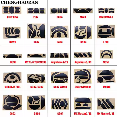 1set For Logitech Mouse Foot Pad Non-slip Sticker G102 G302 G304 G402 G403 G502 G903 Mx Master 2 2s