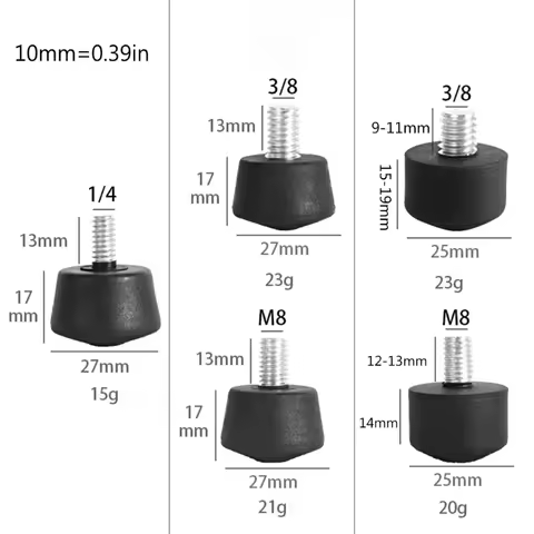 Universal Anti-slip 3/8 or 1/4 Inch Tripod Monopod Rubber Foot for Andoer Benro Gitzo Manfrotto Trip