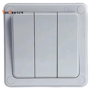 Push Button 1/3 Gang IP66 Waterproof for Outdoor Wall Light Switch 16A Dust-Proof Power Switch 2 Way
