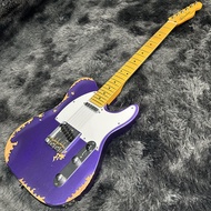 Grote 6สาย Headless Fanned Fret สีเหลือง Burl เมเปิ้ล Top กีต้าร์ไฟฟ้ากีตาร์มืออาชีพ