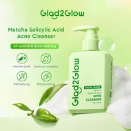 [NEW]Glad2Glow Matcha Salicylic Acid Acne Cleanser 80ml oil control & acne control 4in1 removes dirt