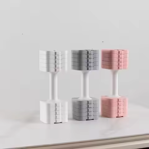 Home Workout Equipment Adjustable Dumbbell Set White Grey Home Fitness 5Kg 10Kg Pink Women Free Dumb