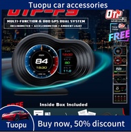 P6 F8 F9 PLUS Car OBD GPS OBD2 Meter Digital Scanner Alarm Speed Gauge display Hud myvi axia bezza P