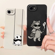 For iPhone 7 8 7+ 8+ Cover Case Panda Painted Soft Silicone Matte Cover For iPhone7 7 Plus 8 Plus Ca