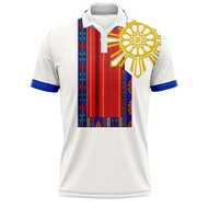 Ethnic Tribal Inspired POLO Shirt For Men Modern Barong Clothing Retro Asean Attire For Men Short Sl