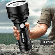ED Ready Stock USB Rechargeable 3 Modes Powerful XHP70 LED Flashlight (Battery 26650 Included)