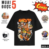 Combo Trieu - Buy 1 Get 5 Naruto T-Shirts, anime T-Shirt Printed Naruto Sasuke Sakura Itachi Kakashi