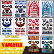 YAMAHA  Reflective Motorcycle Stickers Laser decoration sticker Motorcross Logo Decals Helmet decoration Car fuel tank sticker