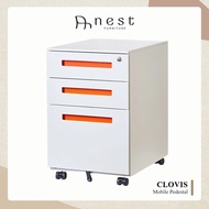 (NEST) Clovis Metal Mobile Pedestal (Pre-Assembled) - Mobile Pedestal / Office / Furniture / Storage / Organizer
