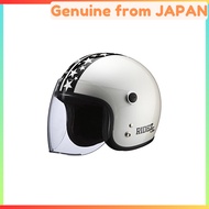 【RIDEZ】 Jr STAR Jet Helmet Bike Pearl White Kids (53-54cm) Motorcycle Helmet Jet with Open/Close Shi