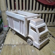 Truk oleng full kayu miniatur truk oleng mobilan truk oleng kayu