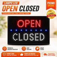 papan lampu LED OPEN CLOSED new