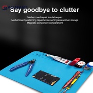 AN.MART 300 * 200mm Electronics Repair Mat Heat-resistant Insulation Silicone Soldering Magnetic Rep