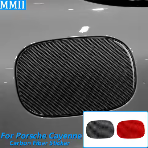 For Porsche Cayenne 9Y0 9YA 9YB E3 2018-2023 Carbon Fiber Exterior Fuel Tank Gas Cap Panel Trim Cove