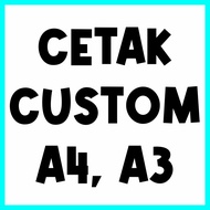 Custom Poster Printing A4 size (21x30cm), A3 (30x42cm), A3plus (32x48cm)