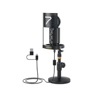7RYMS AU02-K1 Smartphone/Computer Recording Live Streaming Microphone Kit USB Professional Denoised 