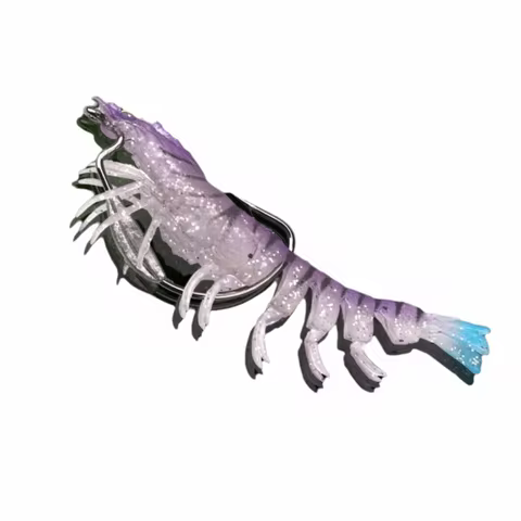 9.5cm Length TPE Shrimp Fishing Lures 10g Weight Artificial Shrimp Design Prawn Artificial Bait Soft