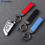 NOBELJIAOO Metal Car Suede Leather Keychain Key Chain Ring Accessories For BMW M X1 X3 X4 X5 X6 X7 E46 E90 F20 E60 E39 D4F2