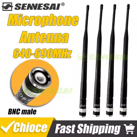 Wireless Microphone Receiver Antenna BNC Male UHF 600MHz-900MHz for Remote Digital Audio Mic Receive
