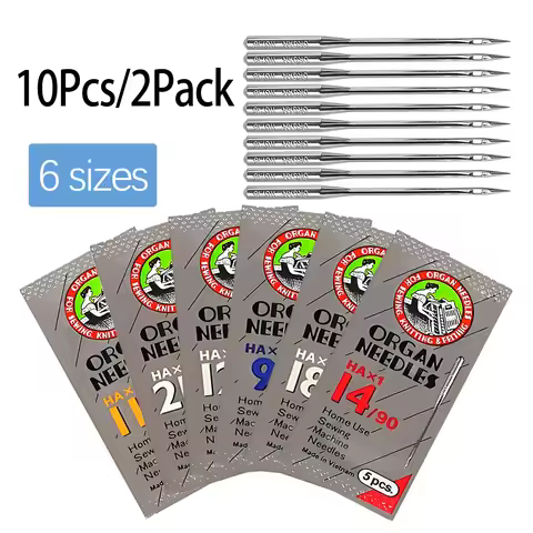 2Pack Of ORGAN HAX1 Household Sewing Machine Needles For Singer Brother 9/65 11/75 12/80 14/90 18/11