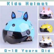 【Ready Stock】Kids Helmet Motorcycle Safety Helmet Motorcycle Scooter Full Face for Children Cartoon 