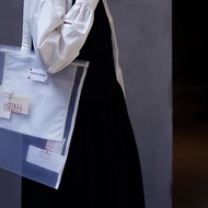 帆布補丁透明單肩包 手工刺子繡 手作工作室原創設計客製手提包